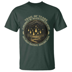 Trail Of Tears A Journey Of Death Forced Upon 125000 Native Americans T Shirt TS11 Dark Forest Green Print Your Wear