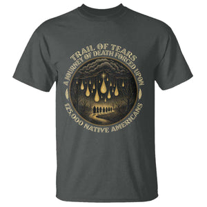 Trail Of Tears A Journey Of Death Forced Upon 125000 Native Americans T Shirt TS11 Dark Heather Print Your Wear