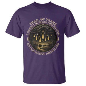 Trail Of Tears A Journey Of Death Forced Upon 125000 Native Americans T Shirt TS11 Purple Print Your Wear