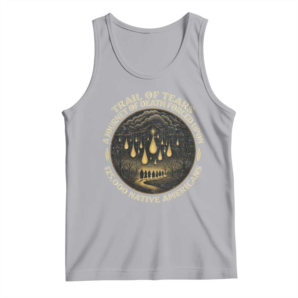 Trail Of Tears A Journey Of Death Forced Upon 125000 Native Americans Tank Top TS11 Athletic Heather Print Your Wear