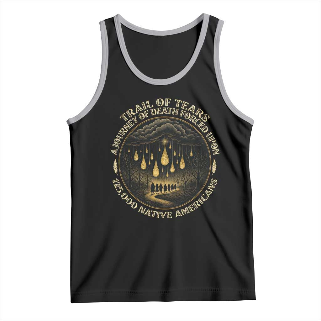 Trail Of Tears A Journey Of Death Forced Upon 125000 Native Americans Tank Top TS11 Black Athletic Heather Print Your Wear