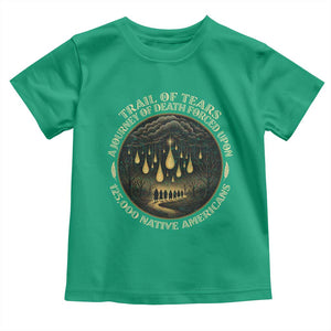 Trail Of Tears A Journey Of Death Forced Upon 125000 Native Americans Toddler T Shirt TS11 Irish Green Print Your Wear