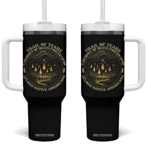 Trail Of Tears A Journey Of Death Forced Upon 125000 Native Americans Tumbler With Handle TS11 One Size: 40 oz Black Print Your Wear