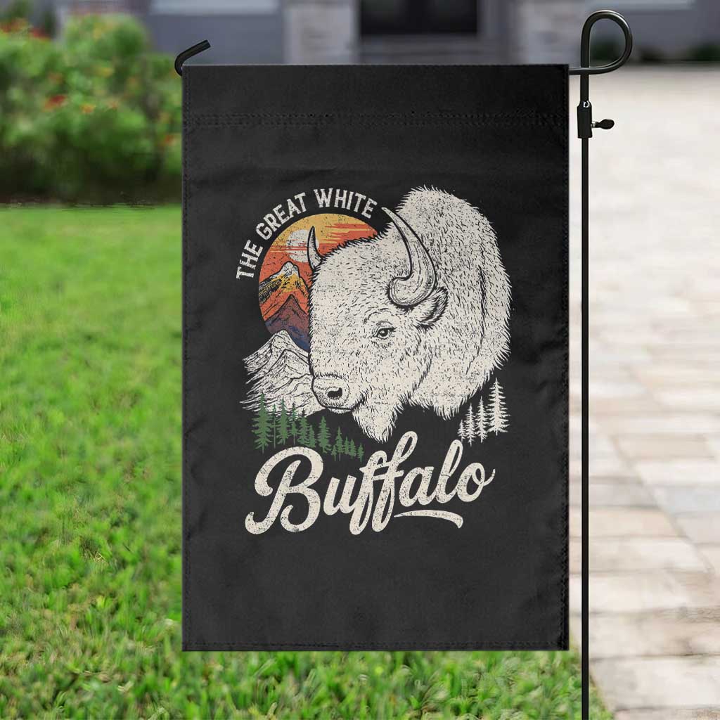 The Great White Buffalo Garden Flag Native American Sacred Spirit Animal TS11 Print Your Wear