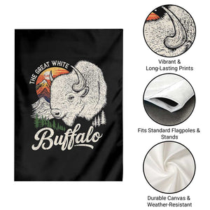 The Great White Buffalo Garden Flag Native American Sacred Spirit Animal TS11 Print Your Wear