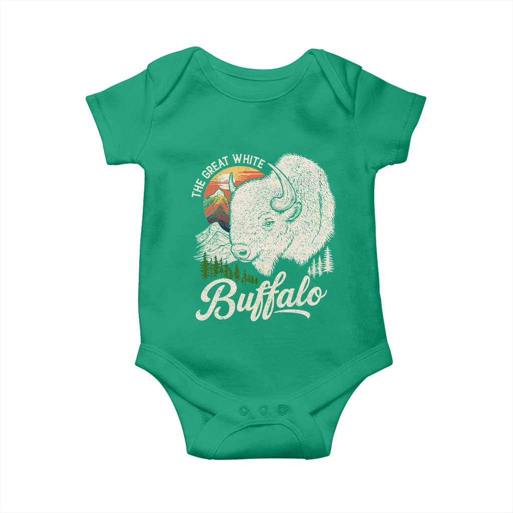 The Great White Buffalo Baby Onesie Native American Sacred Spirit Animal TS11 Irish Green Print Your Wear