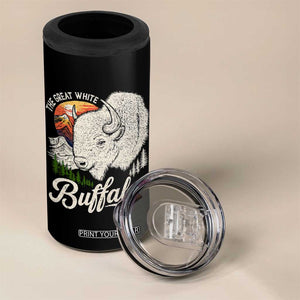The Great White Buffalo 4 in 1 Can Cooler Tumbler Native American Sacred Spirit Animal TS11 Print Your Wear