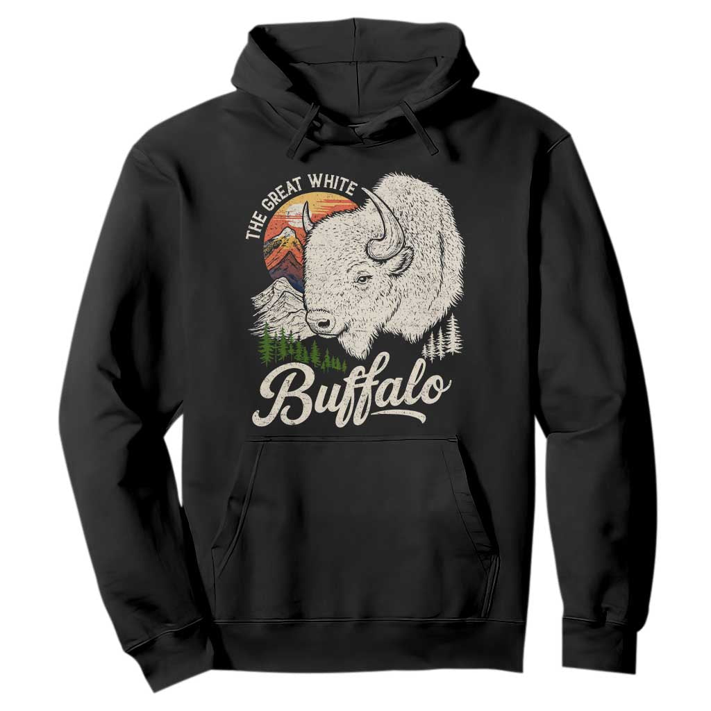 The Great White Buffalo Hoodie Native American Sacred Spirit Animal TS11 Black Print Your Wear
