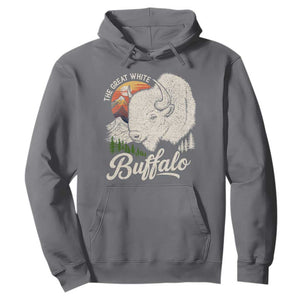 The Great White Buffalo Hoodie Native American Sacred Spirit Animal TS11 Charcoal Print Your Wear
