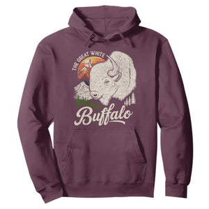 The Great White Buffalo Hoodie Native American Sacred Spirit Animal TS11 Maroon Print Your Wear