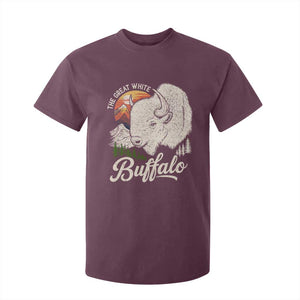 The Great White Buffalo T Shirt For Kid Native American Sacred Spirit Animal TS11 Maroon Print Your Wear