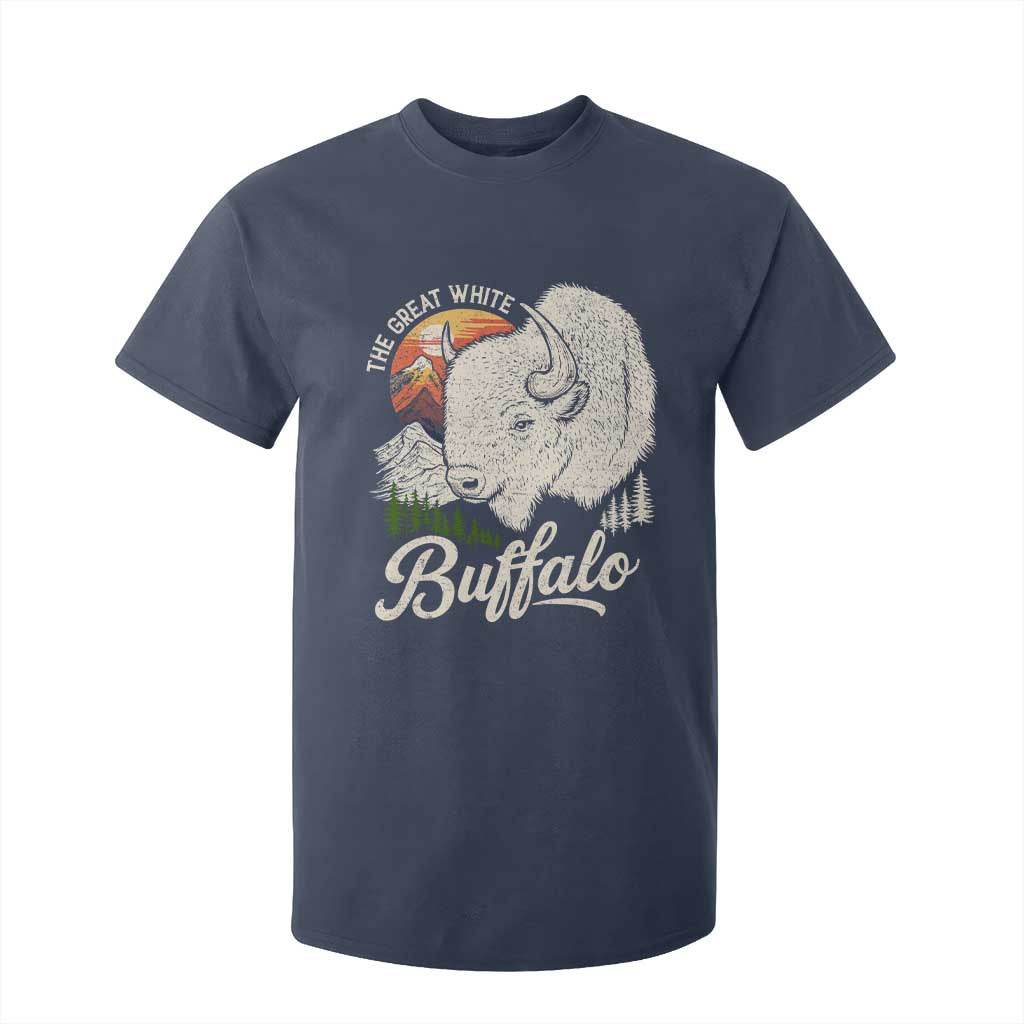The Great White Buffalo T Shirt For Kid Native American Sacred Spirit Animal TS11 Navy Print Your Wear