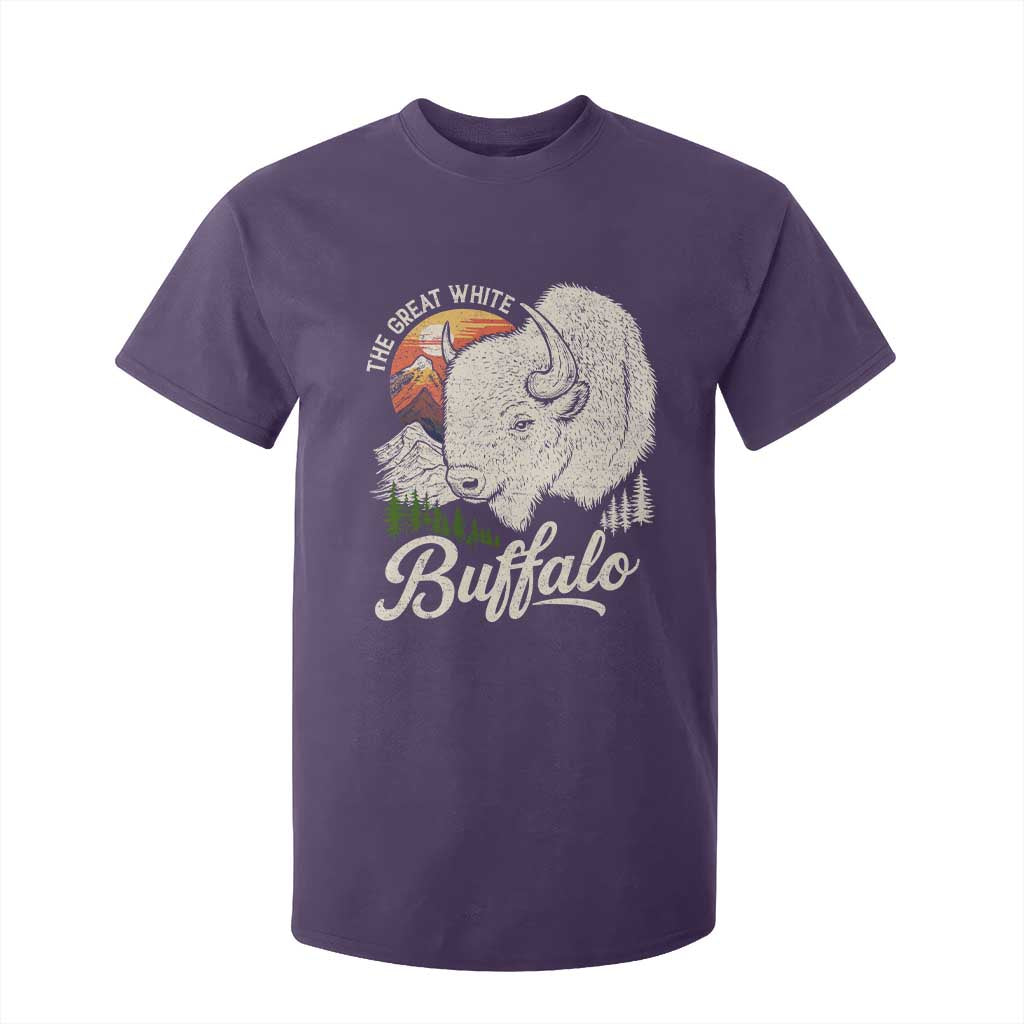 The Great White Buffalo T Shirt For Kid Native American Sacred Spirit Animal TS11 Purple Print Your Wear