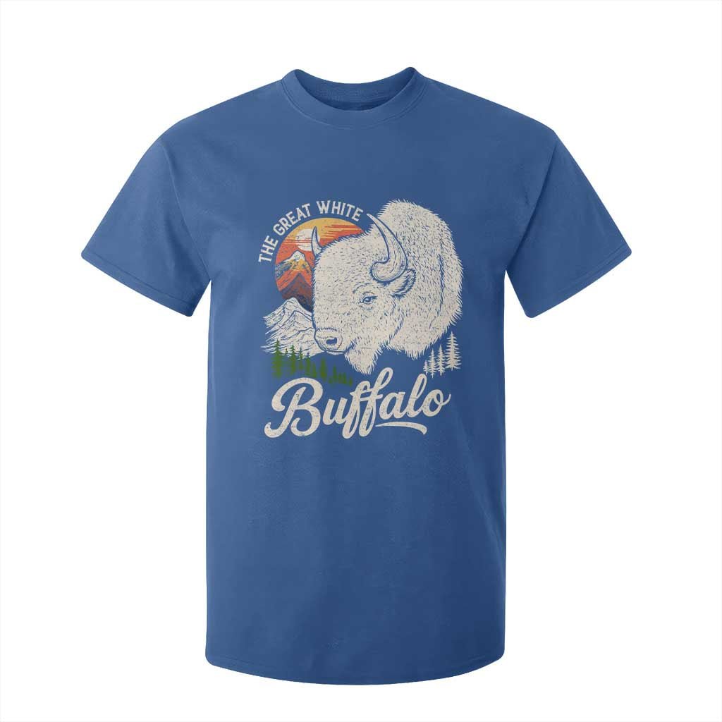 The Great White Buffalo T Shirt For Kid Native American Sacred Spirit Animal TS11 Royal Blue Print Your Wear
