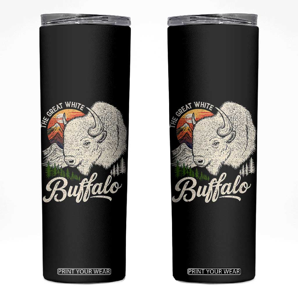 The Great White Buffalo Skinny Tumbler Native American Sacred Spirit Animal TS11 Black Print Your Wear