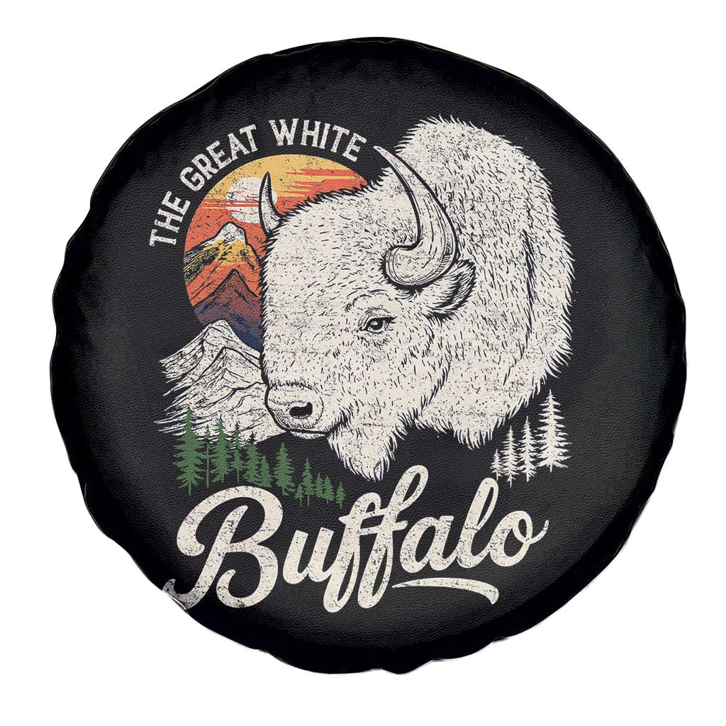 The Great White Buffalo Spare Tire Cover Native American Sacred Spirit Animal TS11 Print Your Wear