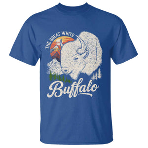 The Great White Buffalo T Shirt Native American Sacred Spirit Animal TS11 Royal Blue Print Your Wear