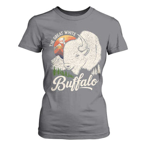 The Great White Buffalo T Shirt For Women Native American Sacred Spirit Animal TS11 Charcoal Print Your Wear