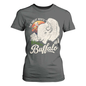 The Great White Buffalo T Shirt For Women Native American Sacred Spirit Animal TS11 Dark Heather Print Your Wear