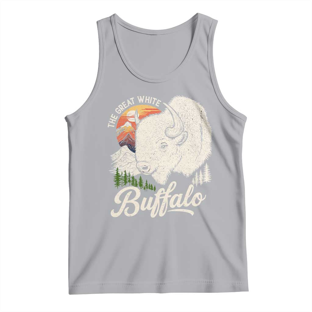 The Great White Buffalo Tank Top Native American Sacred Spirit Animal TS11 Athletic Heather Print Your Wear