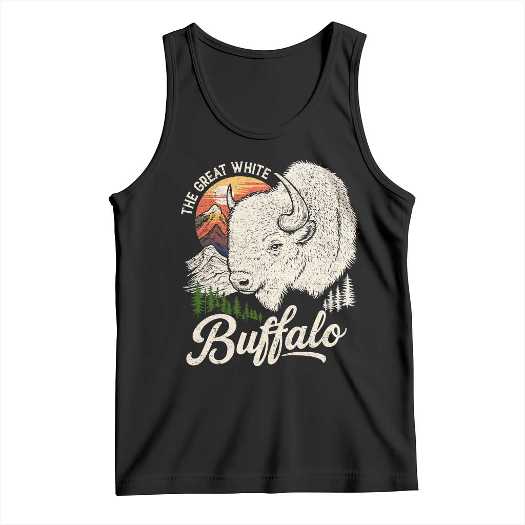 The Great White Buffalo Tank Top Native American Sacred Spirit Animal TS11 Black Print Your Wear