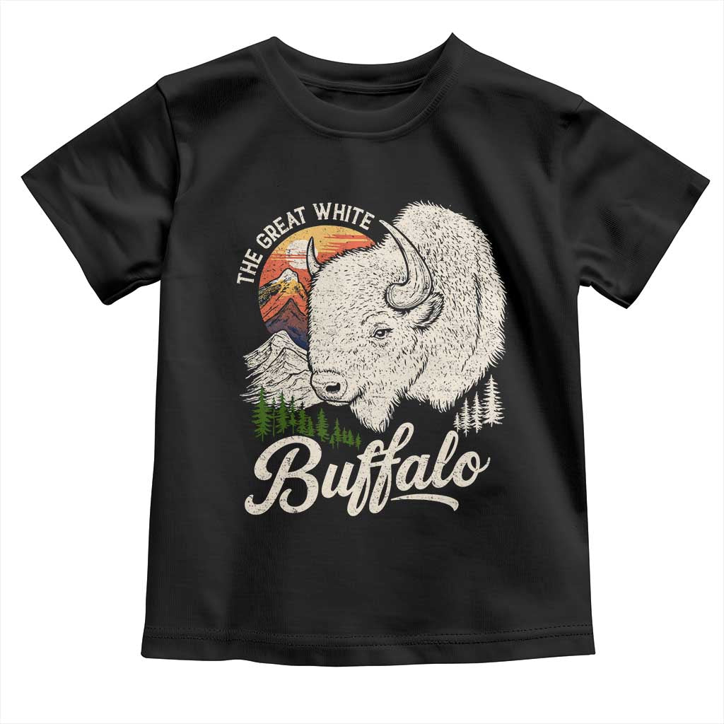 The Great White Buffalo Toddler T Shirt Native American Sacred Spirit Animal TS11 Black Print Your Wear