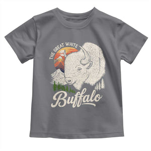 The Great White Buffalo Toddler T Shirt Native American Sacred Spirit Animal TS11 Charcoal Print Your Wear