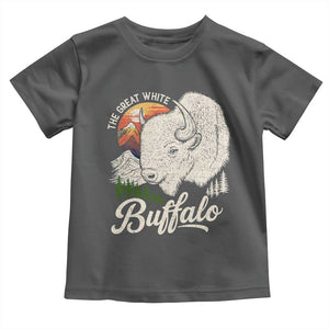 The Great White Buffalo Toddler T Shirt Native American Sacred Spirit Animal TS11 Dark Heather Print Your Wear