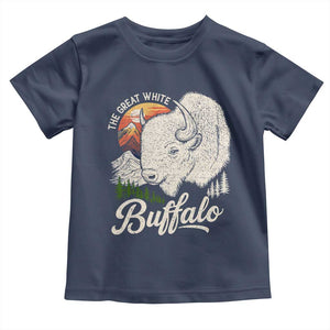 The Great White Buffalo Toddler T Shirt Native American Sacred Spirit Animal TS11 Navy Print Your Wear