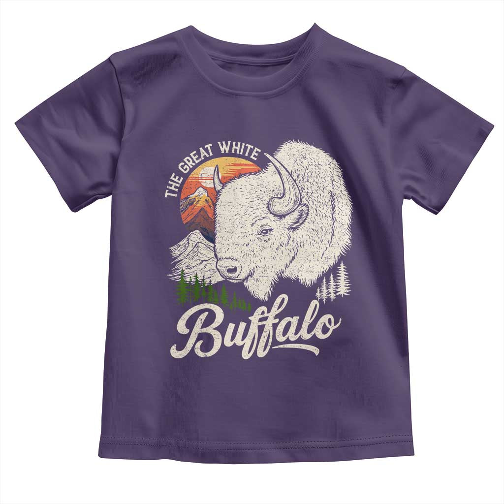 The Great White Buffalo Toddler T Shirt Native American Sacred Spirit Animal TS11 Purple Print Your Wear