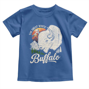 The Great White Buffalo Toddler T Shirt Native American Sacred Spirit Animal TS11 Royal Blue Print Your Wear