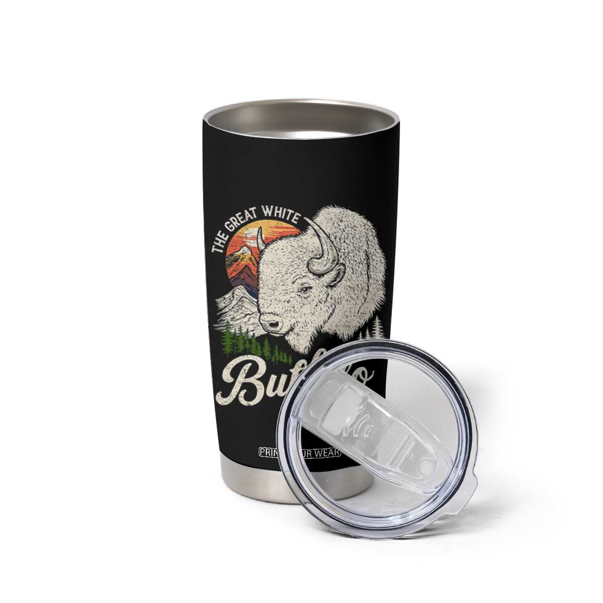The Great White Buffalo Tumbler Cup Native American Sacred Spirit Animal TS11 Print Your Wear