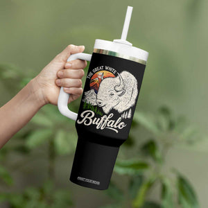 The Great White Buffalo Tumbler With Handle Native American Sacred Spirit Animal TS11 Print Your Wear