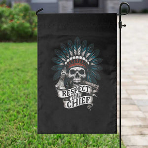 Native American Respect The Chief Garden Flag Indian Tribal Skull Headdress TS11 Print Your Wear