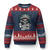 Native American Respect The Chief Ugly Christmas Sweater Indian Tribal Skull Headdress - Print Your Wear