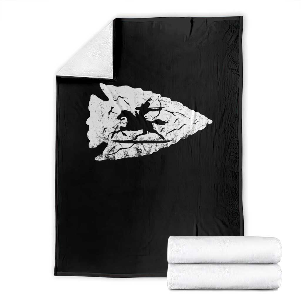 Arrowhead Hunter Indian Chief Relic Hunting Native American Throw Blanket TS11 Black Print Your Wear