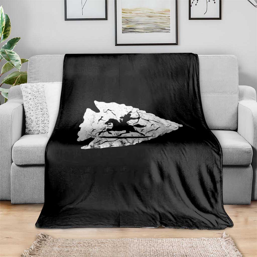 Arrowhead Hunter Indian Chief Relic Hunting Native American Throw Blanket TS11 Print Your Wear