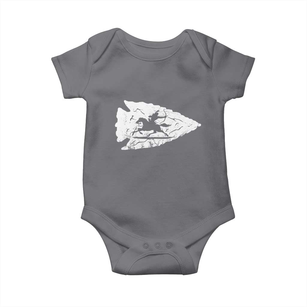 Arrowhead Hunter Indian Chief Relic Hunting Native American Baby Onesie TS11 Charcoal Print Your Wear