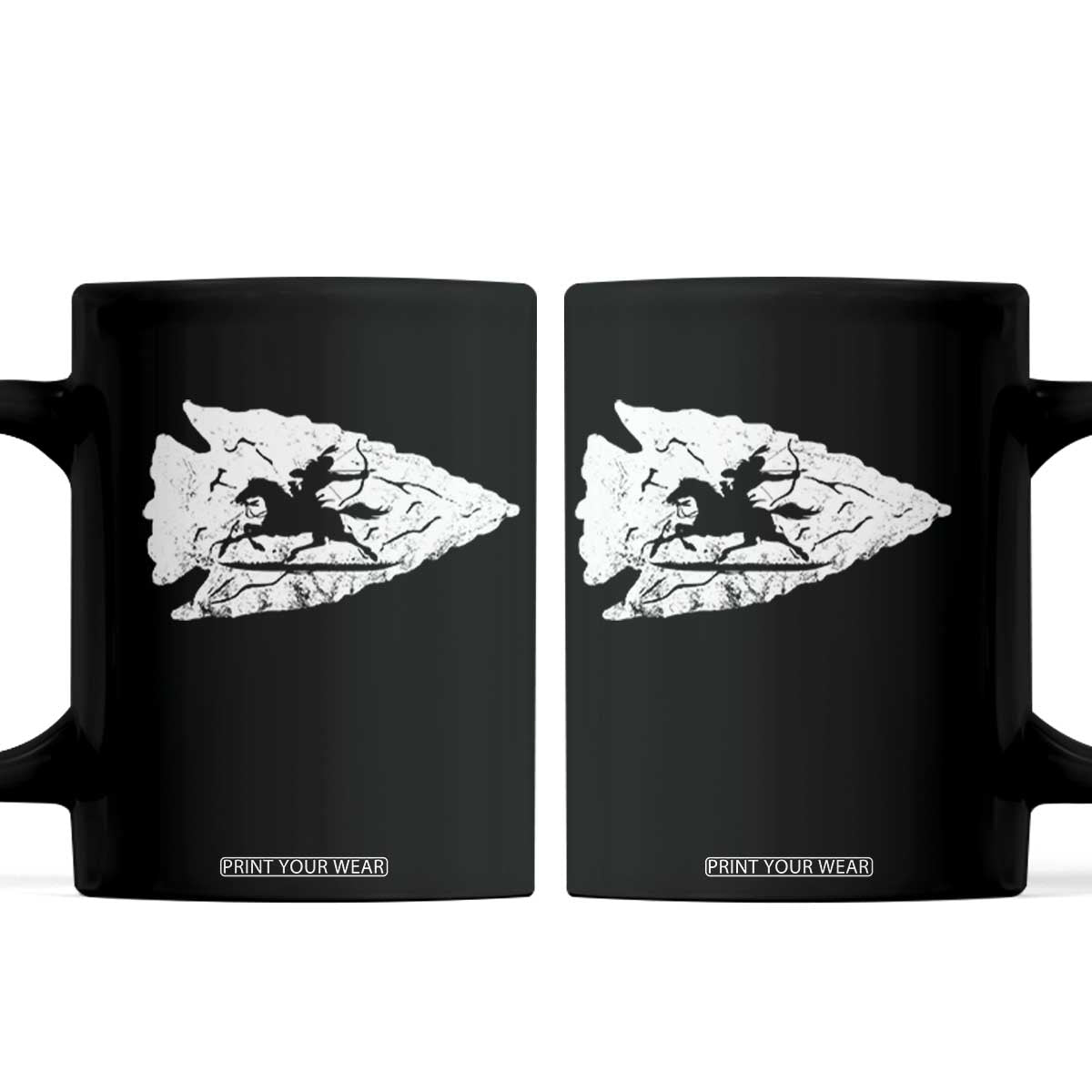 Arrowhead Hunter Indian Chief Relic Hunting Native American Coffee Mug TS11 Black Print Your Wear