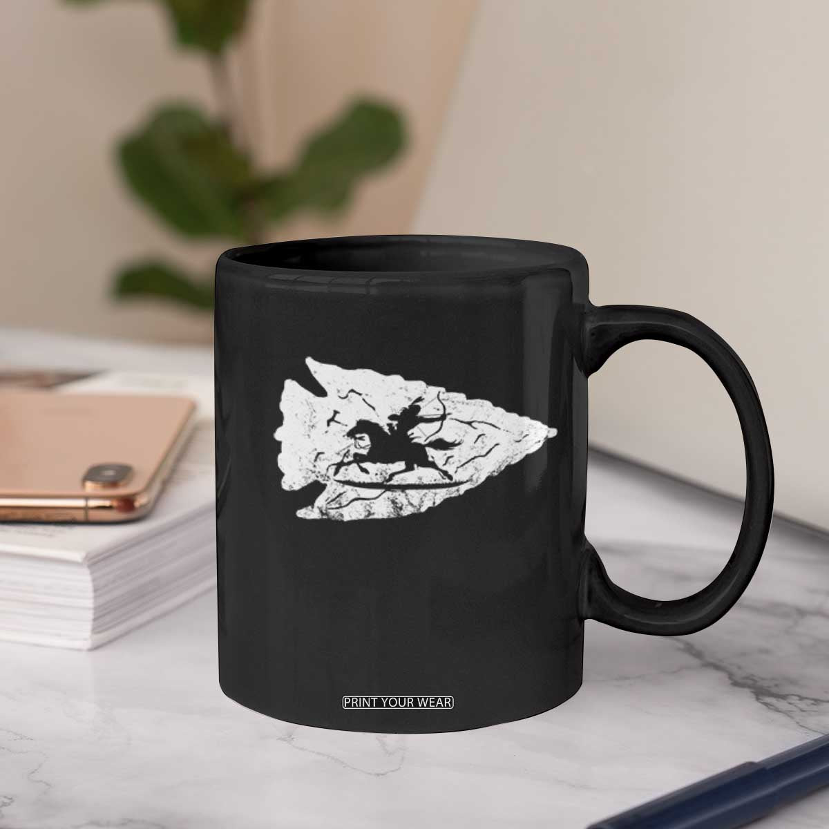 Arrowhead Hunter Indian Chief Relic Hunting Native American Coffee Mug TS11 Print Your Wear
