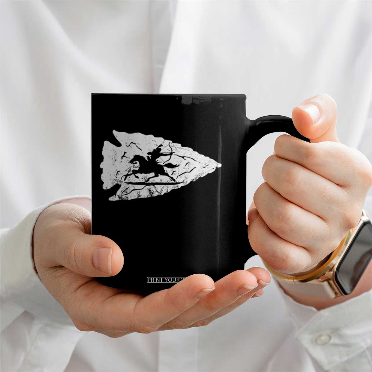 Arrowhead Hunter Indian Chief Relic Hunting Native American Coffee Mug TS11 Print Your Wear