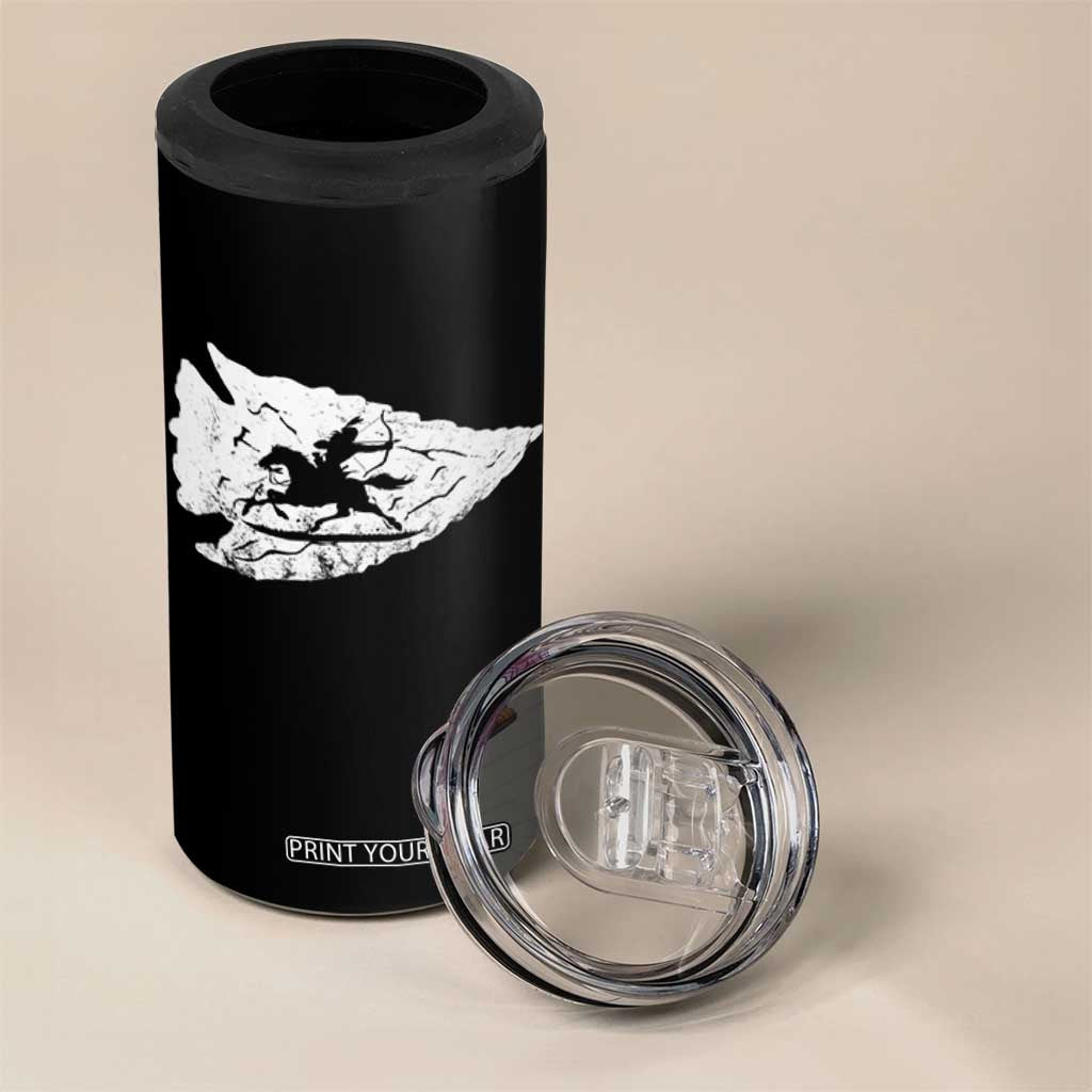 Arrowhead Hunter Indian Chief Relic Hunting Native American 4 in 1 Can Cooler Tumbler TS11 Print Your Wear