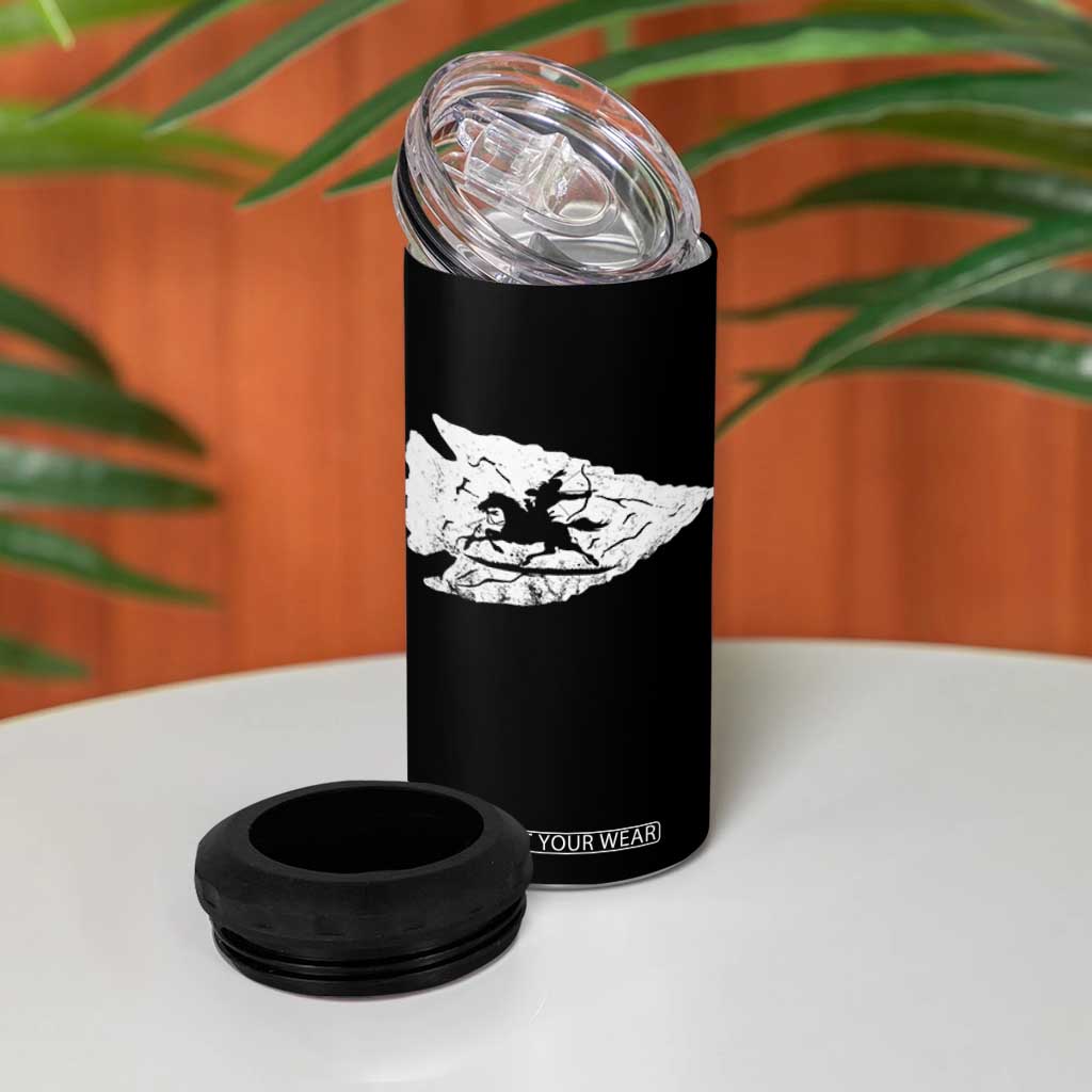 Arrowhead Hunter Indian Chief Relic Hunting Native American 4 in 1 Can Cooler Tumbler TS11 Print Your Wear