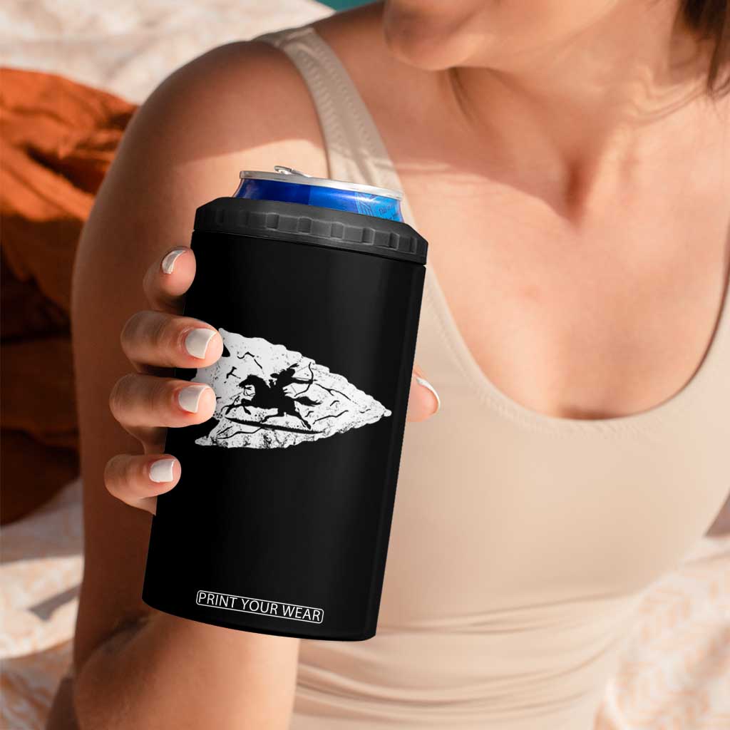 Arrowhead Hunter Indian Chief Relic Hunting Native American 4 in 1 Can Cooler Tumbler TS11 Print Your Wear