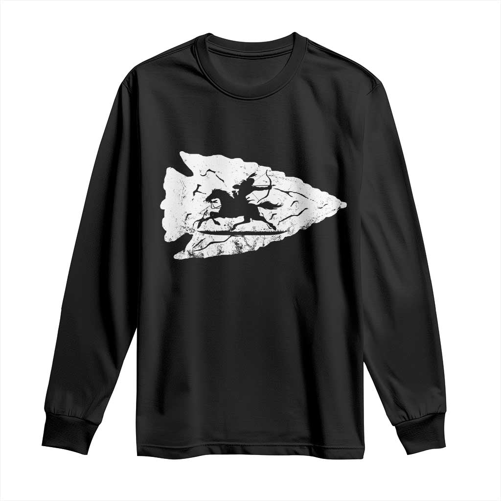 Arrowhead Hunter Indian Chief Relic Hunting Native American Long Sleeve Shirt TS11 Black Print Your Wear