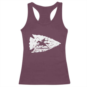Arrowhead Hunter Indian Chief Relic Hunting Native American Racerback Tank Top TS11 Maroon Print Your Wear