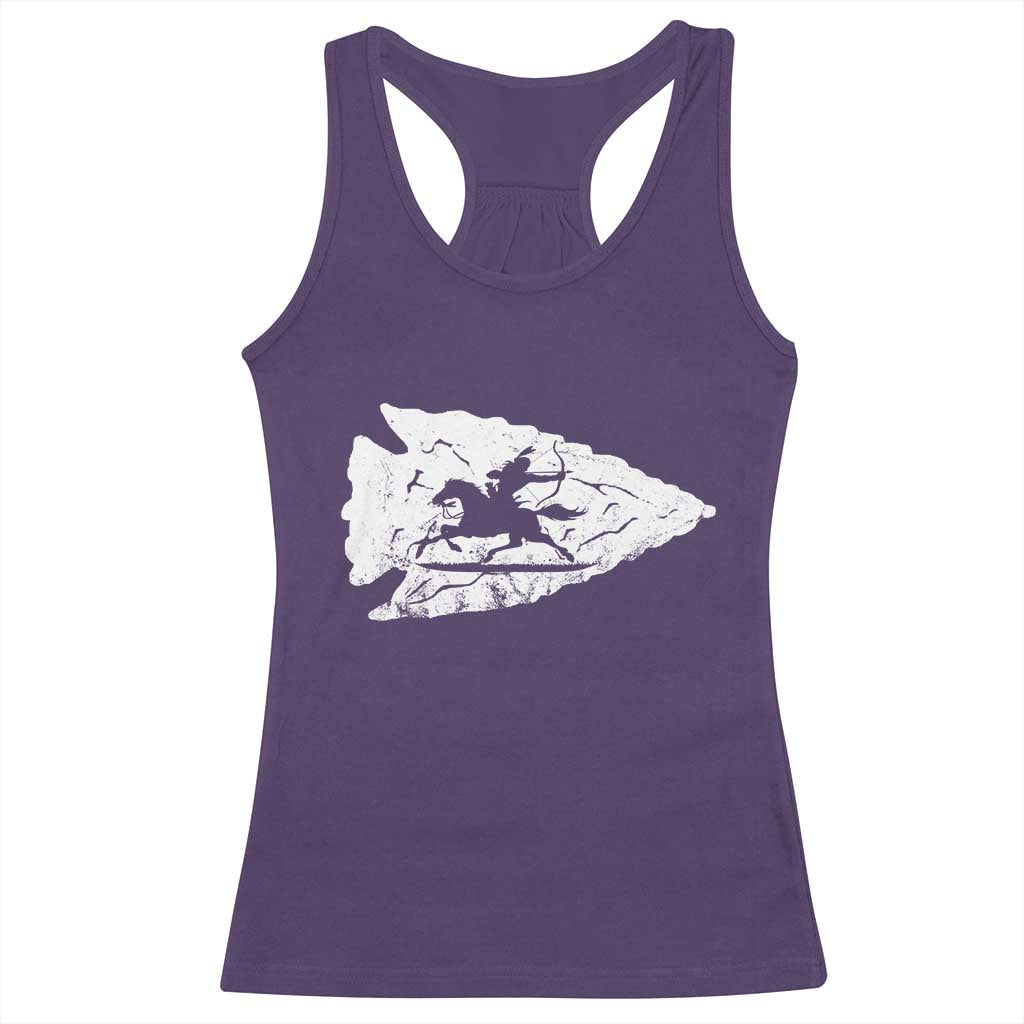Arrowhead Hunter Indian Chief Relic Hunting Native American Racerback Tank Top TS11 Purple Print Your Wear