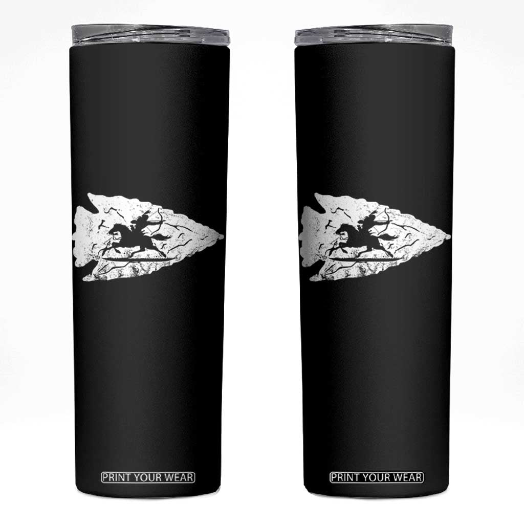 Arrowhead Hunter Indian Chief Relic Hunting Native American Skinny Tumbler TS11 Black Print Your Wear
