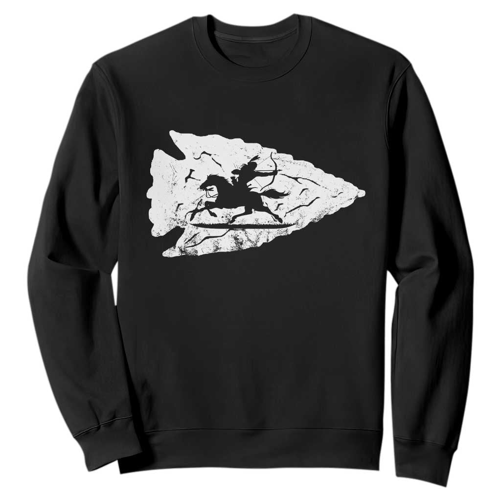 Arrowhead Hunter Indian Chief Relic Hunting Native American Sweatshirt TS11 Black Print Your Wear