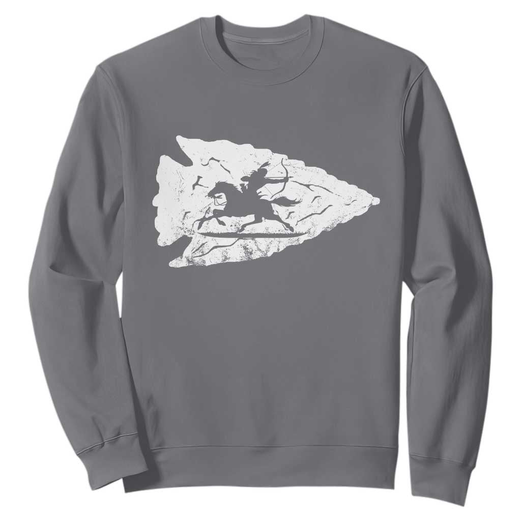 Arrowhead Hunter Indian Chief Relic Hunting Native American Sweatshirt TS11 Charcoal Print Your Wear
